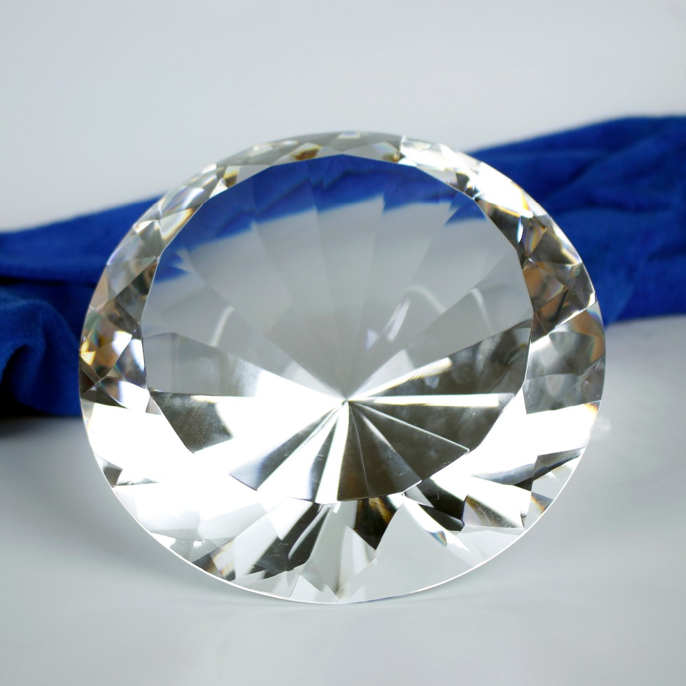 Paper Weight Crystal - 150 Mm Transparante Optische Kristal Diamant