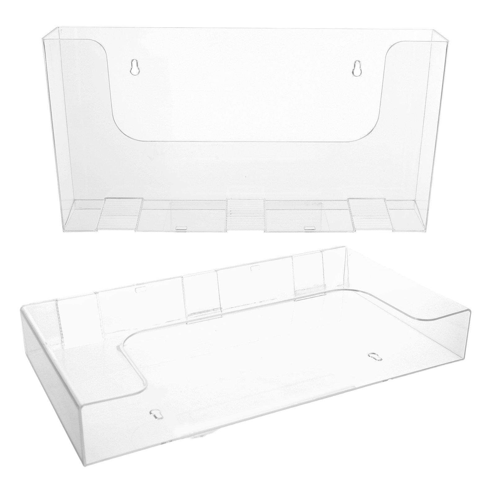 Magazine Holder Rack - 2 stuks wandgemonteerde documenthouders van acryl,