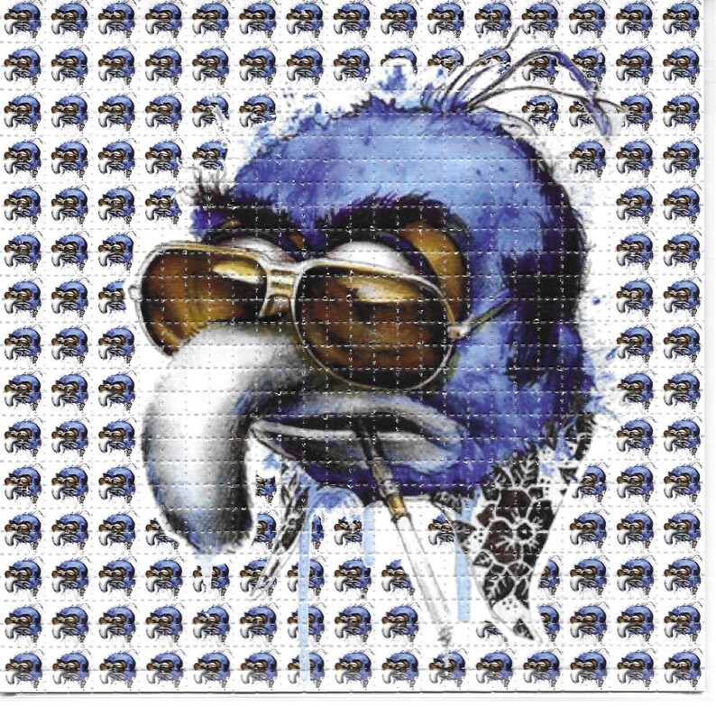 Ink Blotter Paper - Blue Bird Anime LSD Zuurvrij Blotter