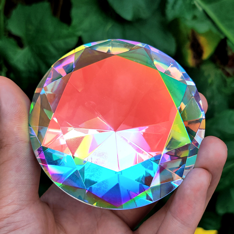 Paper Weight Crystal - 30-80Mm Ab Kleurrijke K9 Kristal Diamant
