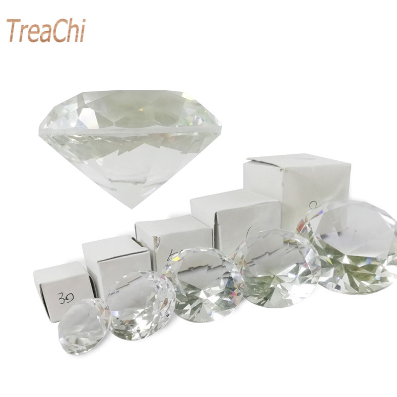 Paper Weight Crystal - Kristalheldere presse-papier gefacetteerd geslepen glas gigantische