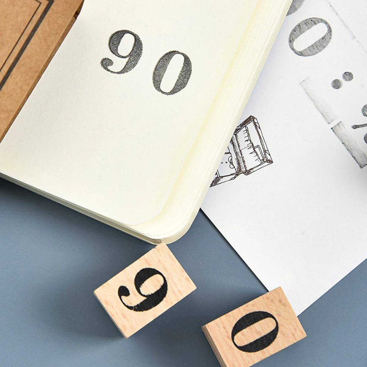 Houten rubberen datumstempel,  - Rubber Date Stamp recensie en prijs