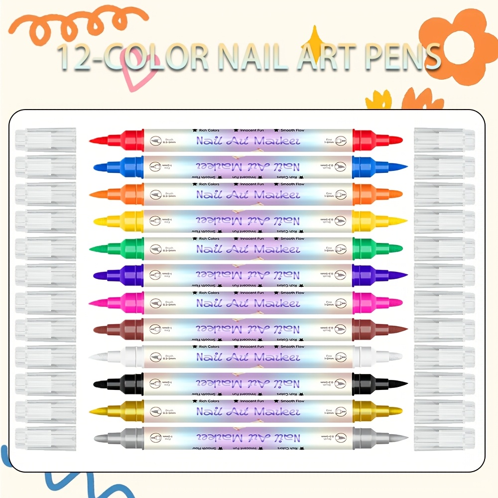 12 Kleuren Nagelkunst Pen Set  - Copic Marker Sketch recensie en prijs