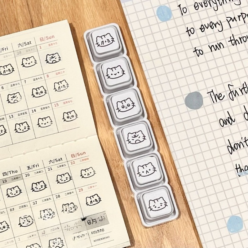 Leuke katten cartoon persoonli - Rubber Date Stamp recensie en prijs