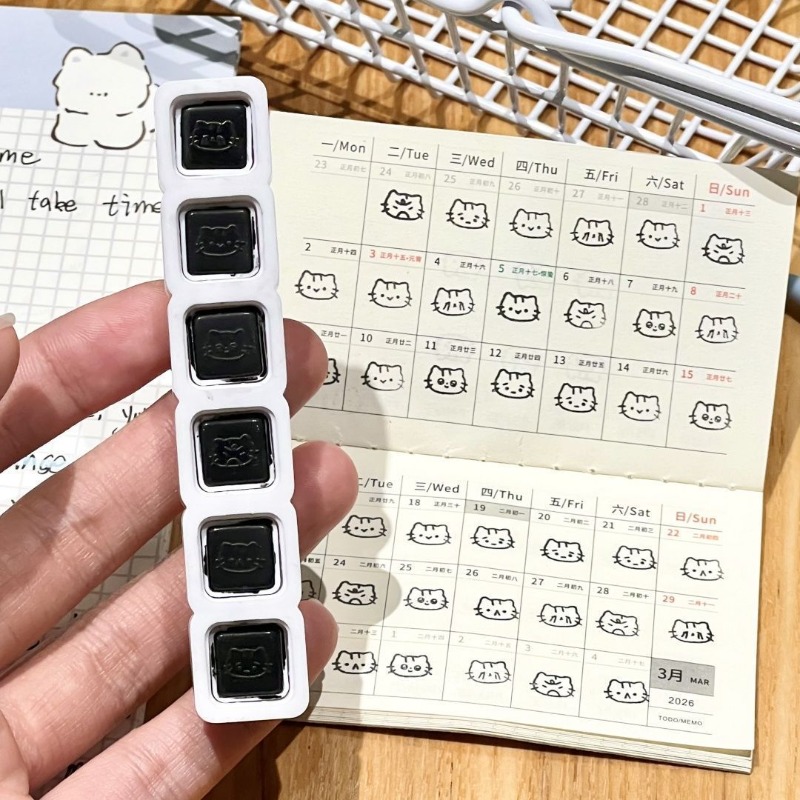 Leuke katten cartoon persoonli - Rubber Date Stamp recensie en prijs
