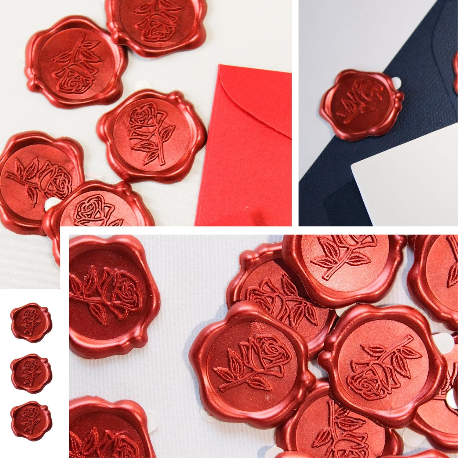 25 stks/set 3D Rose Bloemvorm  - Wax Seal Stamp Set recensie en prijs